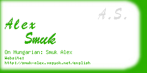 alex smuk business card